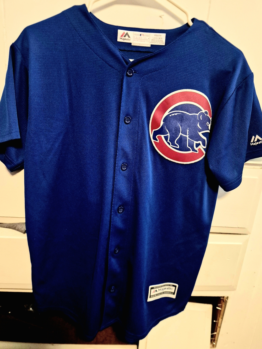 Anthony Rizzo Chicago Cubs Majestic Jersey Youth Large 14/16 Stitched Blue